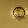 Ruvati 15 inch Polished Brass Matte Gold Stainless Steel Drop-in Topmount Bar Prep Sink Single Bowl RVH8115GG